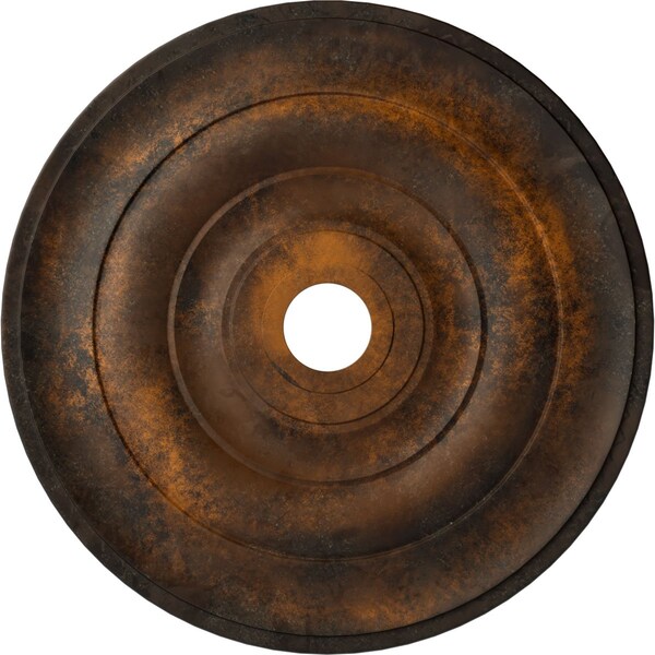 Ekena Millwork Jefferson Ceiling Medallion (Fits Canopies up to 5"), 26 1/2"OD x 3 5/8"ID x 1 1/2"P, Rust CM26JERUS - main